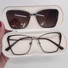 3320P - ÓCULOS CLIP-ON NAYLA MARROM na internet