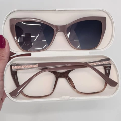 7701 - ÓCULOS CLIP-ON FELIPA NUDE - NB Óculos