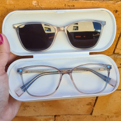 6571- ÓCULOS CLIP-ON DANI CINZA TRANSLUCIDO - comprar online