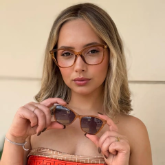 PZ10078 - ÓCULOS CLIP-ON AGNES CARAMELO