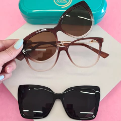 C1004 - OCULOS CLIP-ON DEISE MARROM COM DEGRADE - comprar online