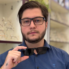 C0132 - OCULOS CLIP-ON ZAC PRETO COM AZUL - NB Óculos