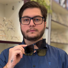 BC8105 - ÓCULOS CLIP-ON GABRIEL AZUL MARINHO BRILHOSO - loja online