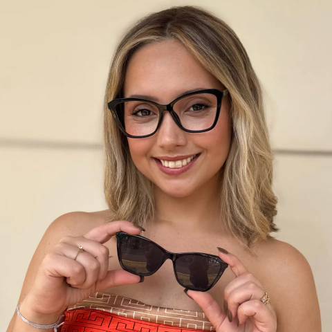 PZ10078 - ÓCULOS CLIP-ON AGNES PRETO