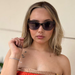 7701 - ÓCULOS CLIP-ON FELIPA PRETO COM DEGRADE VINHO - comprar online