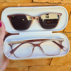 6571- ÓCULOS CLIP-ON DANI MARROM TRANSLUCIDO na internet