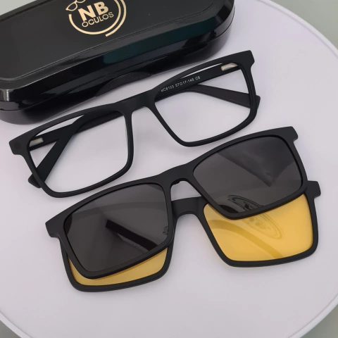 BC8103 - ÓCULOS CLIP-ON MARCOS PRETO - comprar online