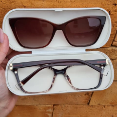 76064 - ÓCULOS CLIP-ON SELINE MARROM - comprar online