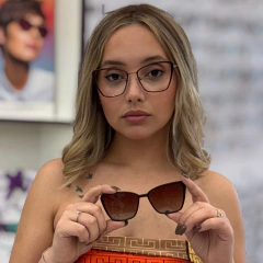 3320P - ÓCULOS CLIP-ON NAYLA MARROM