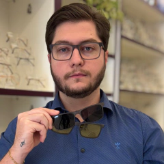 BC8103 - ÓCULOS CLIP-ON MARCOS CINZA TRANSLUCIDO - comprar online