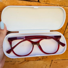 B1182 - ARMAÇÃO CONVENCIONAL MEGLI VERMELHO COM DETALHES na internet