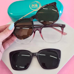 C1003 - OCULOS CLIP-ON ROMA ROSA COM DEGRADE - comprar online