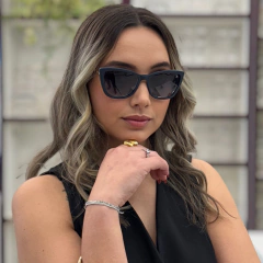 C0224 - OCULOS CLIP-ON AZURA DOURADO COM AZUL na internet