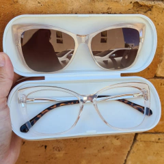 LQC0183 - ÓCULOS CLIP-ON MAITÊ NUDE TRANSLUCIDO - comprar online