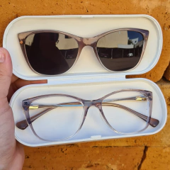 6509 - OCULOS CLIP-ON VITÓRIA NUDE TRANSLUCIDO - comprar online