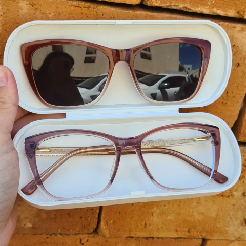 6581 - ÓCULOS CLIP-ON ELETRA MARROM - comprar online