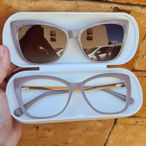 LQC0183 - ÓCULOS CLIP-ON MAITÊ NUDE - comprar online