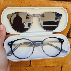 6586 - OCULOS CLIP-ON VICK PRETO COM DEGRADE CINZA - comprar online