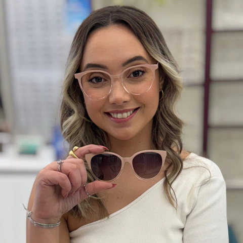 82104 - OCULOS CLIP-ON ACÁCIA ROSA COM TRANSPARENTE - comprar online