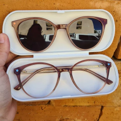 6562 - ÓCULOS CLIP-ON MARY MARROM TRANSLUCIDO - comprar online