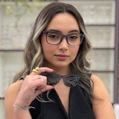 PZ1007 - OCULOS CLIP-ON KÉSIA AZUL TRANSLUCIDO na internet