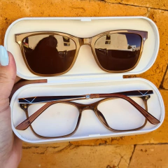 82105 - OCULOS CLIP-ON ÉVORA CARAMELO TRANSLUCIDO na internet