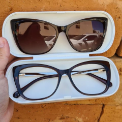 LQC0183 - ÓCULOS CLIP-ON MAITÊ MARROM TRANSLUCIDO - comprar online