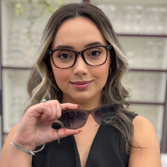 PZ1007 - OCULOS CLIP-ON KÉSIA MARROM TRANSLUCIDO na internet