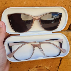 6509 - OCULOS CLIP-ON VITÓRIA MARROM COM DEGRADE na internet