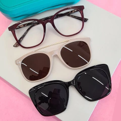 C1003 - OCULOS CLIP-ON ROMA VERMELHO TRANSLUCIDO na internet