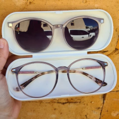 LQC0273 - OCULOS CLIP-ON EUDORA ROXO TRANSLUCIDO - comprar online