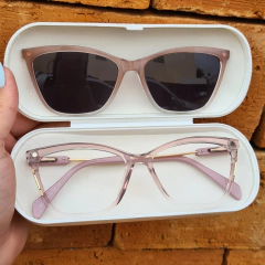 6587 - OCULOS CLIP-ON CLARA ROSA TRANSLUCIDO - comprar online