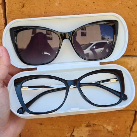 LQC0183 - ÓCULOS CLIP-ON MAITÊ PRETO - comprar online