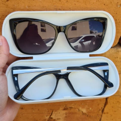 LQC0183 - ÓCULOS CLIP-ON MAITÊ PRETO na internet