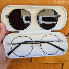 S8006 - OCULOS CLIP-ON CRIS PRETO COM PRATA - comprar online