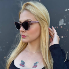 6570 - ÓCULOS CLIP-ON VALENTINA ROSA TRANSLUCIDO - NB Óculos