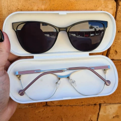 OM22417 - OCULOS CLIP-ON AYLA ROSE COM DOURADO na internet