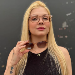 JZ3968 - OCULOS CLIP-ON HANA NUDE TRANSLUCIDO - comprar online