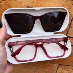 BC8102 - OCULOS CLIP-ON ISABEL VERMELHO TRANSLUCIDO na internet