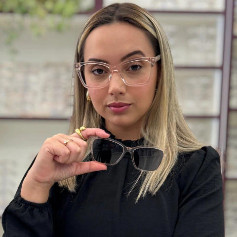 BA1392 - OCULOS CLIP-ON MADRID ROSE TRANSLUCIDO - comprar online