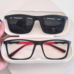 C0244 - OCULOS CLIP-ON ALARIC PRETO COM VERMELHO - comprar online