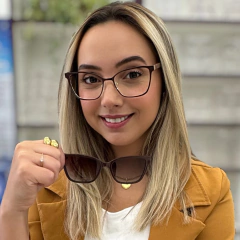 S8045 - OCULOS CLIP-ON FLORA MARROM - comprar online