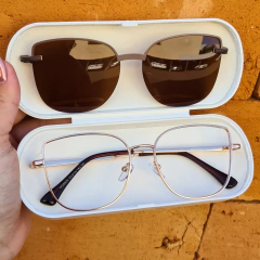 WG8806 - ÓCULOS CLIP-ON NORA DOURADO COM MARROM - comprar online