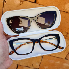 JZ3968 - OCULOS CLIP-ON HANA ANIMAL PRINT - NB Óculos