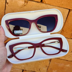 JZ3968 - OCULOS CLIP-ON HANA BORDÔ - NB Óculos