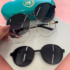 C0228 - ÓCULOS CLIP-ON STONE DOURADO COM PRETO - comprar online