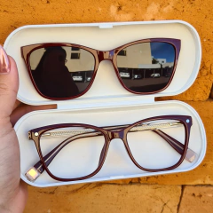 6569 - ÓCULOS CLIP-ON ELISA BORDÔ - NB Óculos