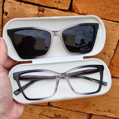 BA1405 - OCULOS CLIP-ON JADE PRETO COM DEGRADE TRANSPARENTE - NB Óculos