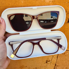 6569 - ÓCULOS CLIP-ON ELISA BORDÔ - loja online