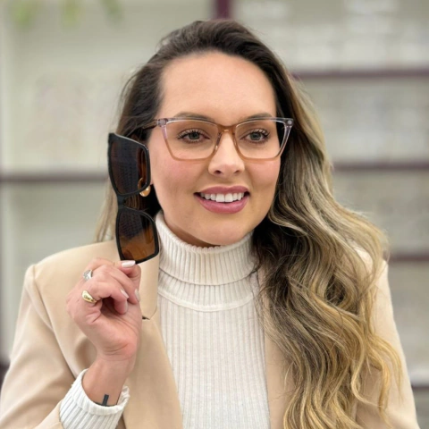 CP0693 - ÓCULOS CLIP-ON LAURA CARAMELO